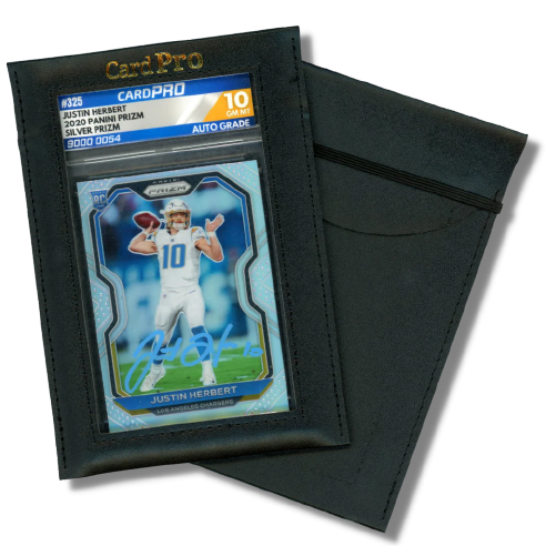 BLACK LEATHER-LIKE GRADED CARD CASE